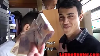 Hairy Latin Twink fucked bareback by a frank toff